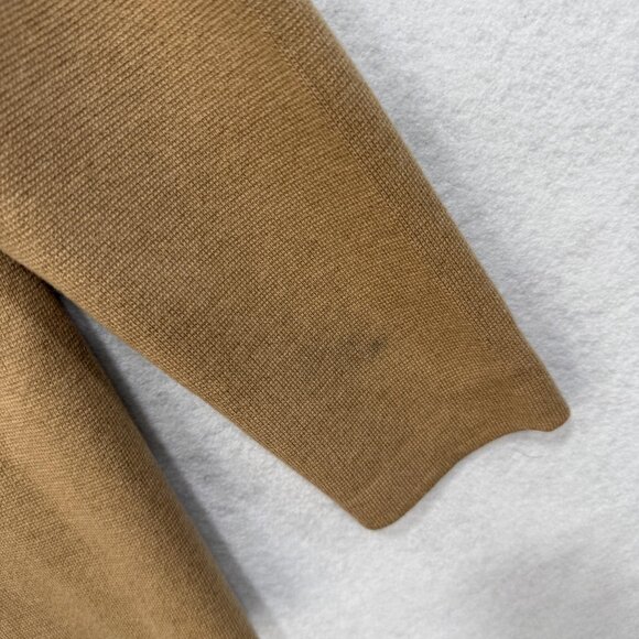 J Crew Blazer Womens 2 Large Tan Sweater Knit 2 Button Patch Pockets 570018 - Picture 10 of 11